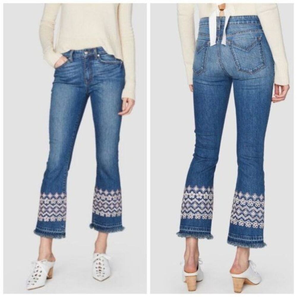 Derek Lam Crosby Jane Jeans with Eyelet Embroidery Size 25 New with Tags